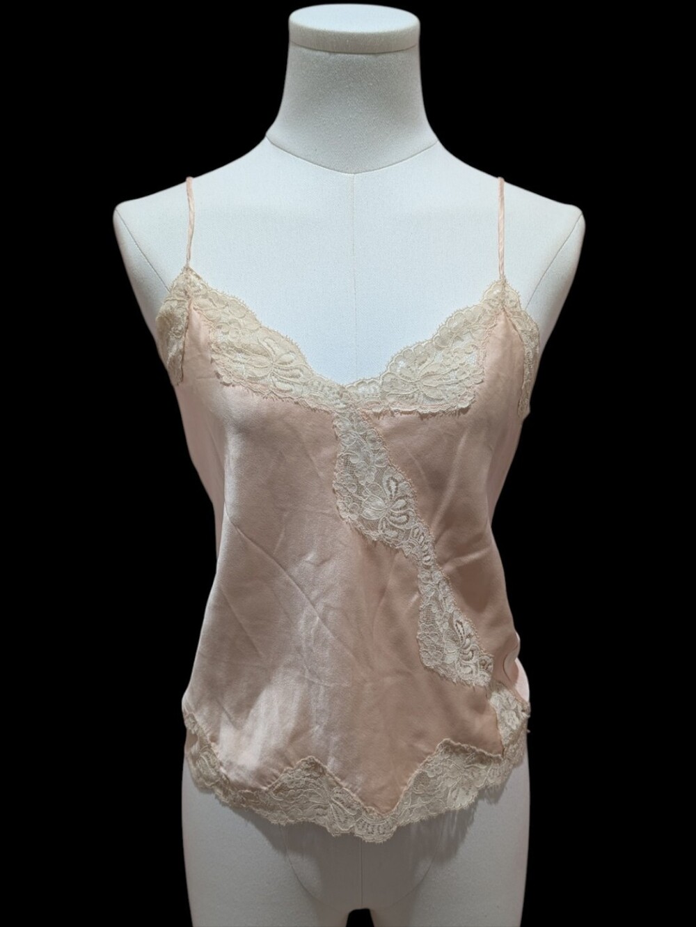 Vintage 100% Silk Jonquil Peach Pink Cami (Size Small) ‼️Price is firm